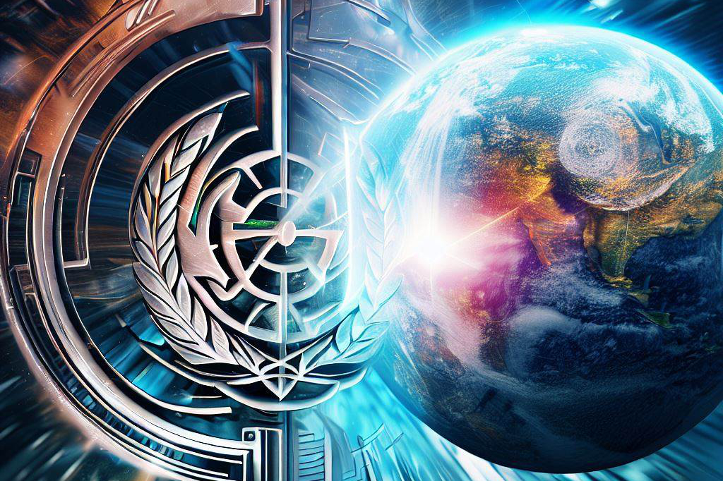image showcasing a composite of the United Nations emblem alongside a representation of the Earth